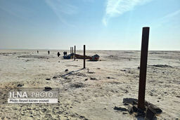 تصاویری از وضعیت این روزهای دریاچه ارومیه