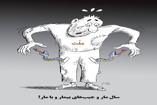 سال مار و جیب‌های بیمار/کاریکاتور جواد علیزاده